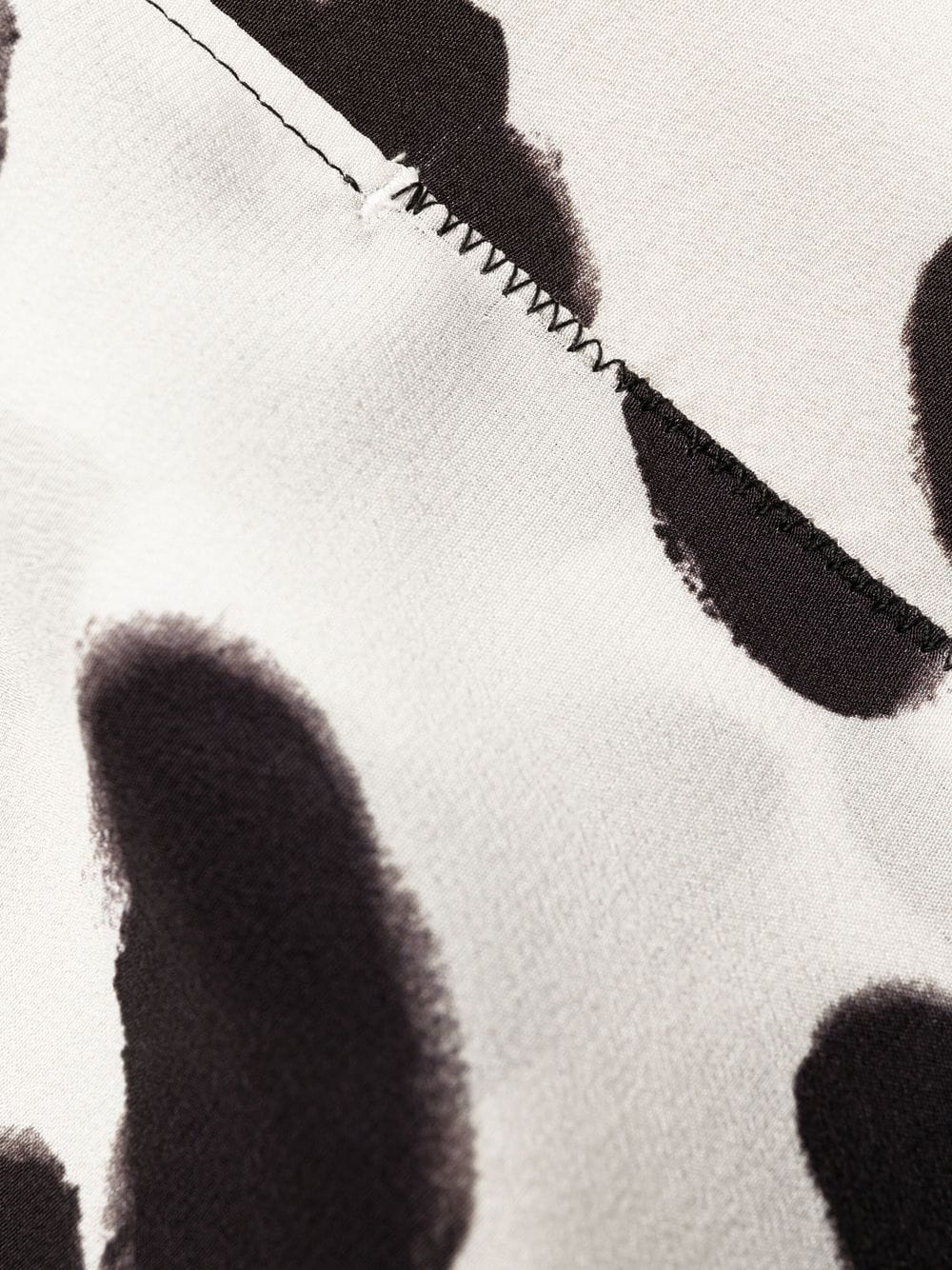 cow-print cropped trousers - 8