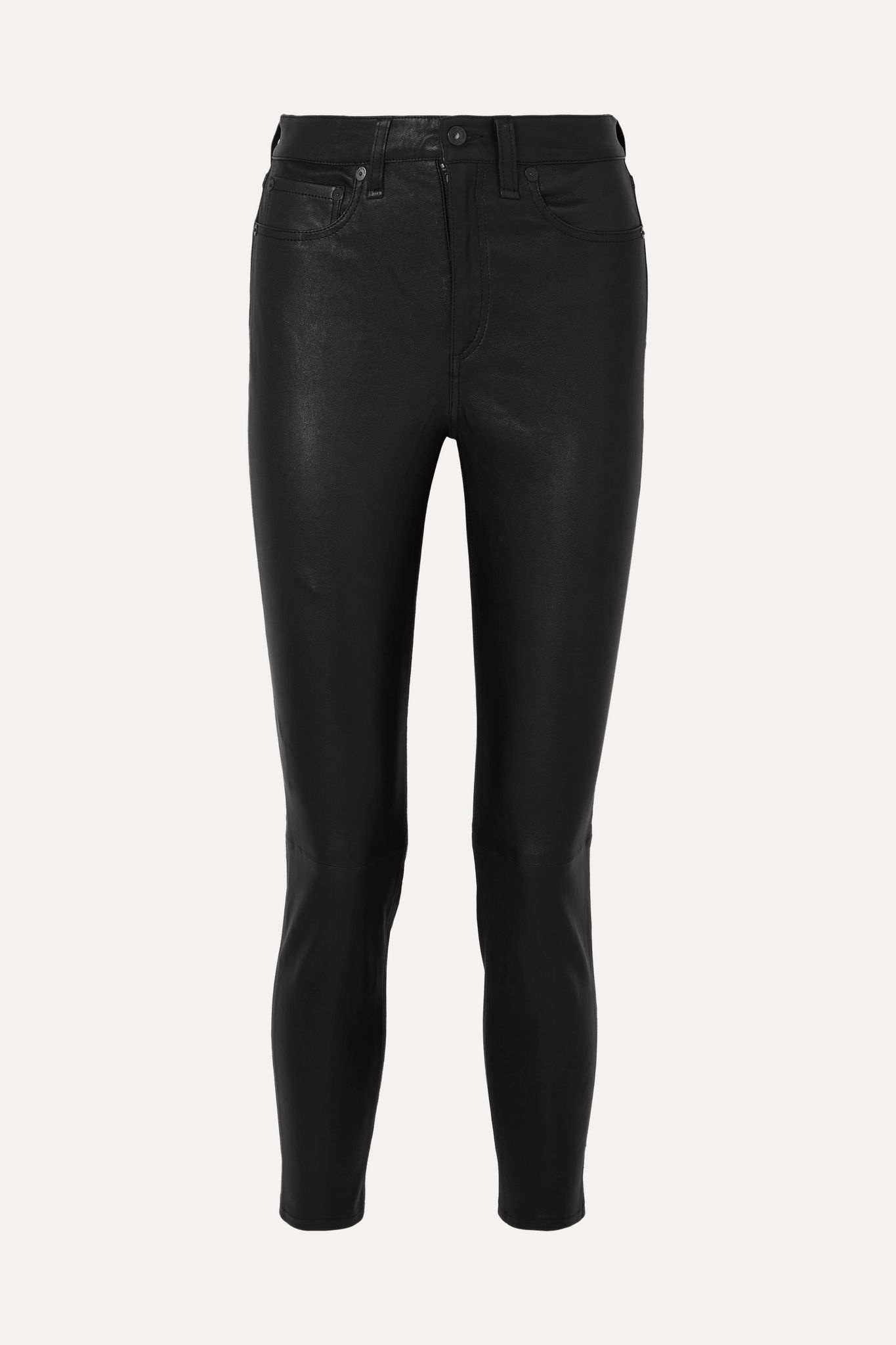 Nina cropped skinny leather pants - 1