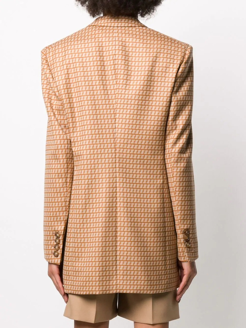 abstract pattern single-breasted blazer 4