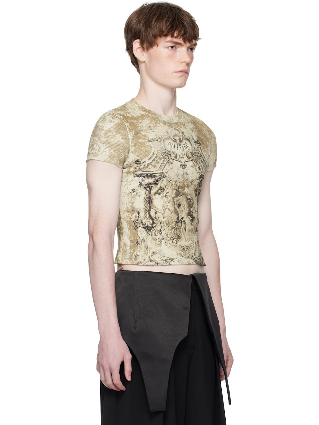 Beige 'The Médaillon' T-shirt - 2