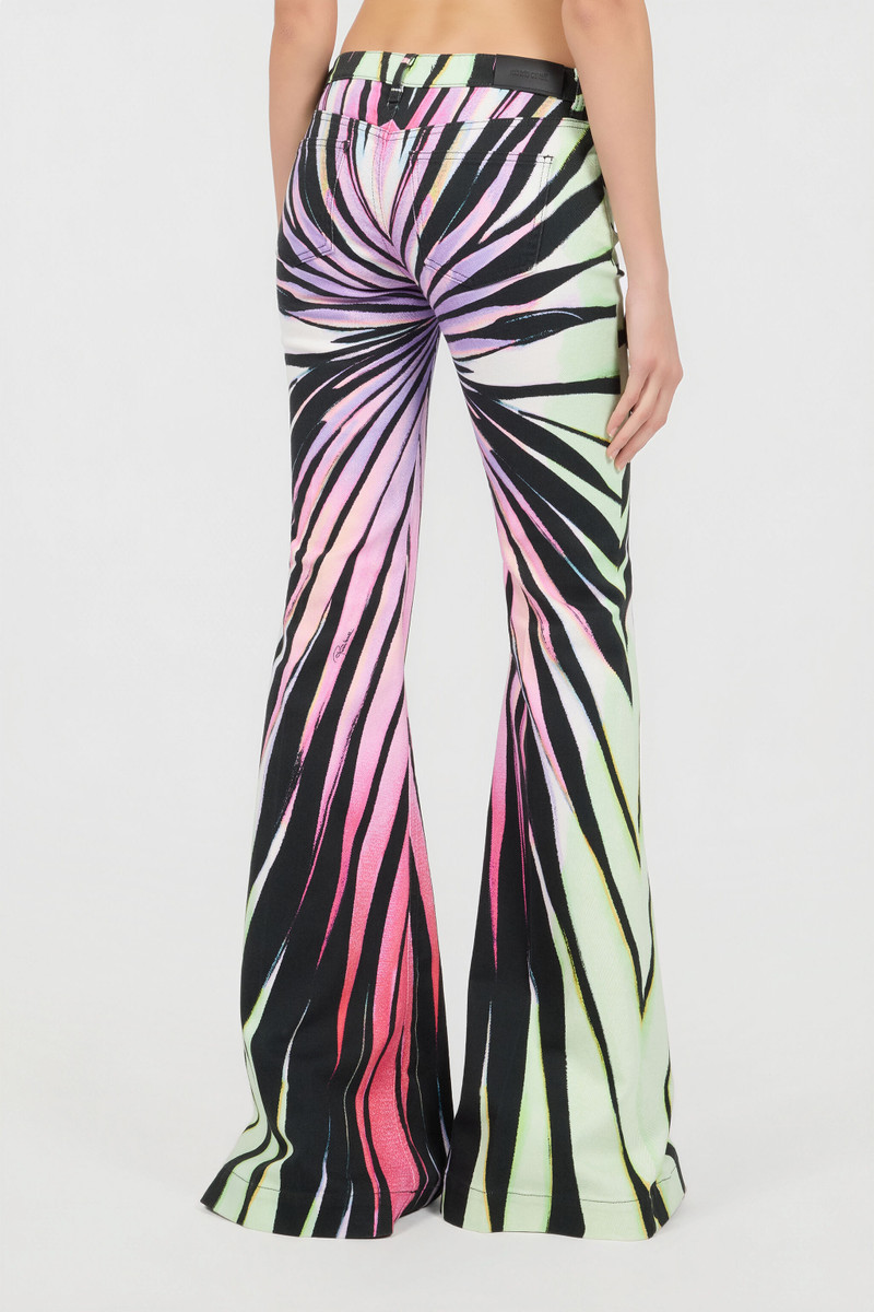 Ray Of Paradise Print Flared Jeans 3