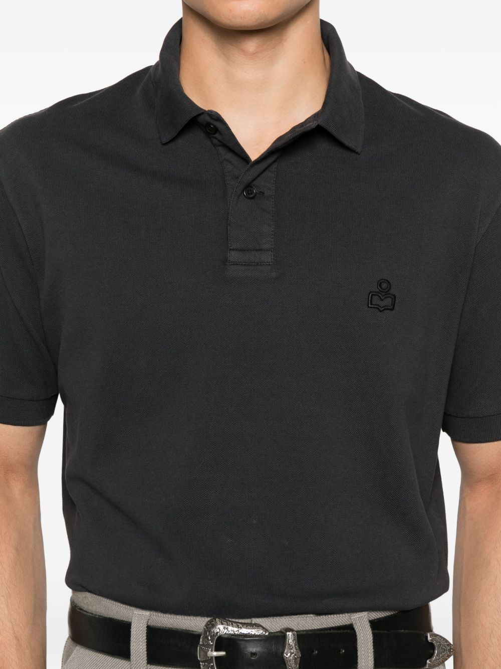 logo-embroidered polo shirt - 4