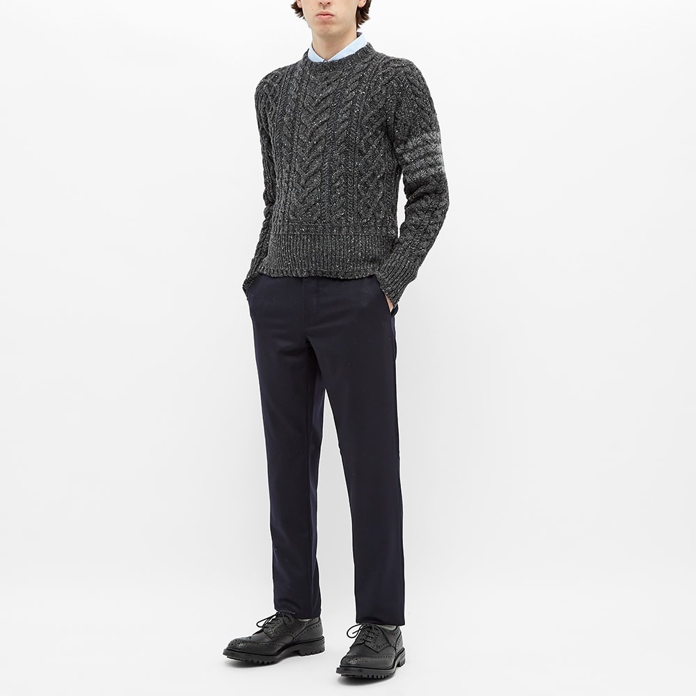 Thom Browne 4 Bar Aran Cable Crew Knit - 7