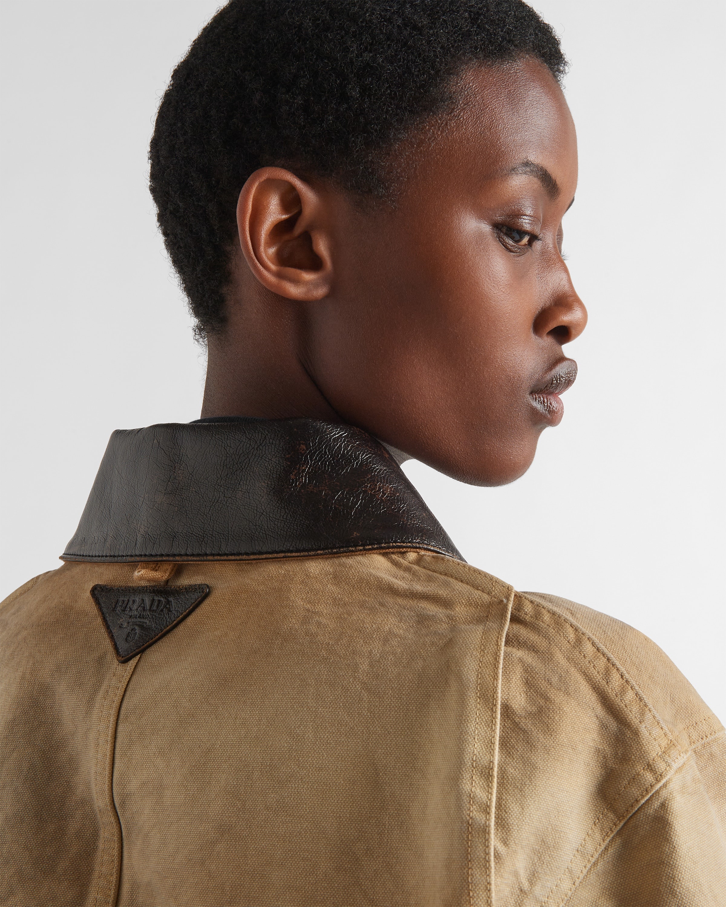 PRADA＊Cropped canvas jacket クロップドジャケット＊送料込 Prada Cropped canvas jacket | REVERSIBLE