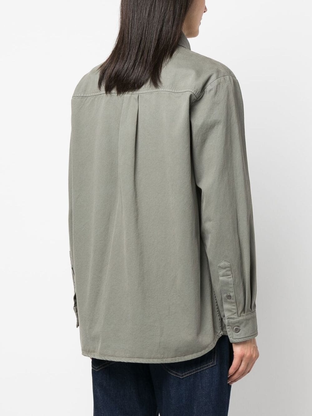 logo-patch shirt jacket - 4
