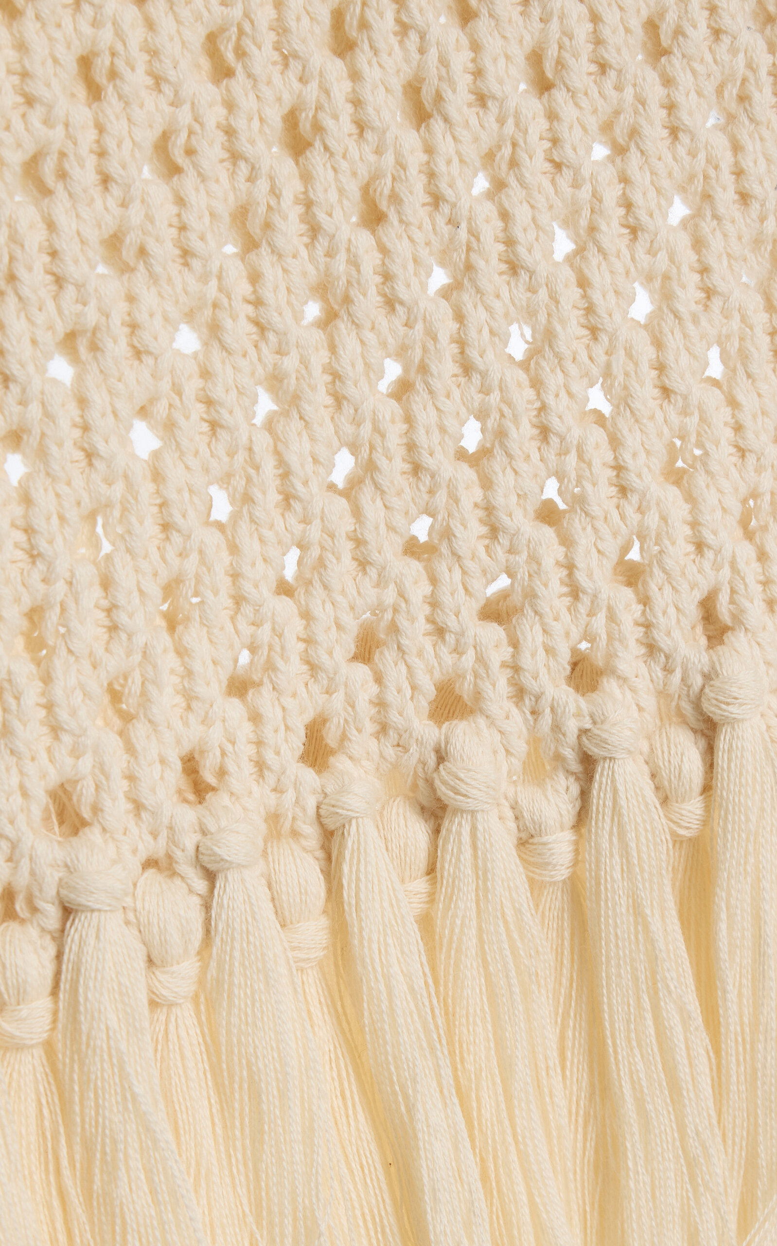 Exclusive Espina Fringed Crocheted Cotton Top ivory - 5