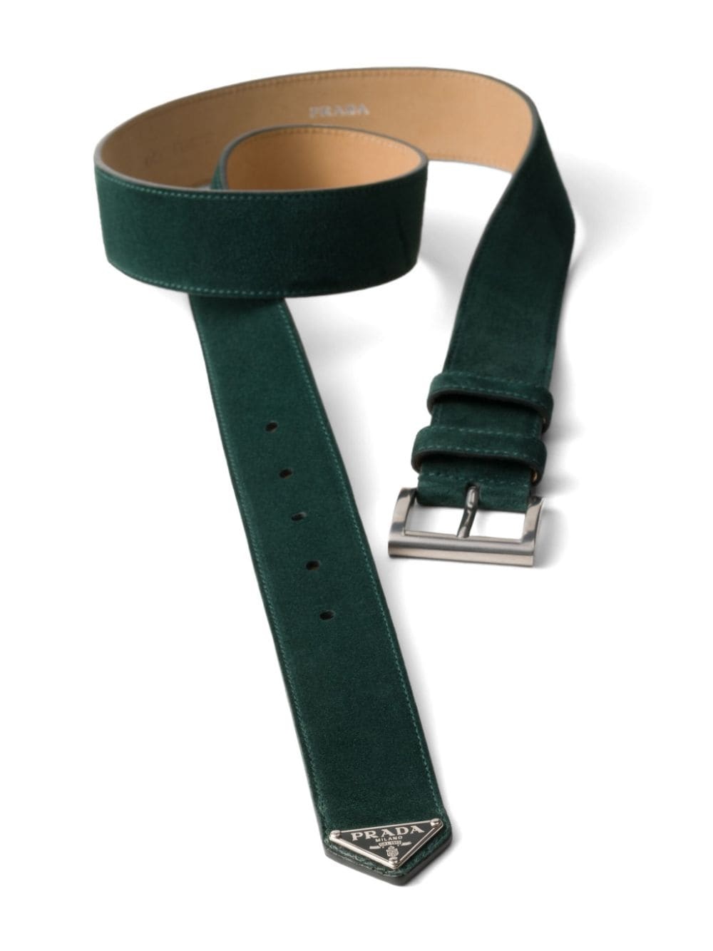 Suede beltenamel-logo suede belt - 2