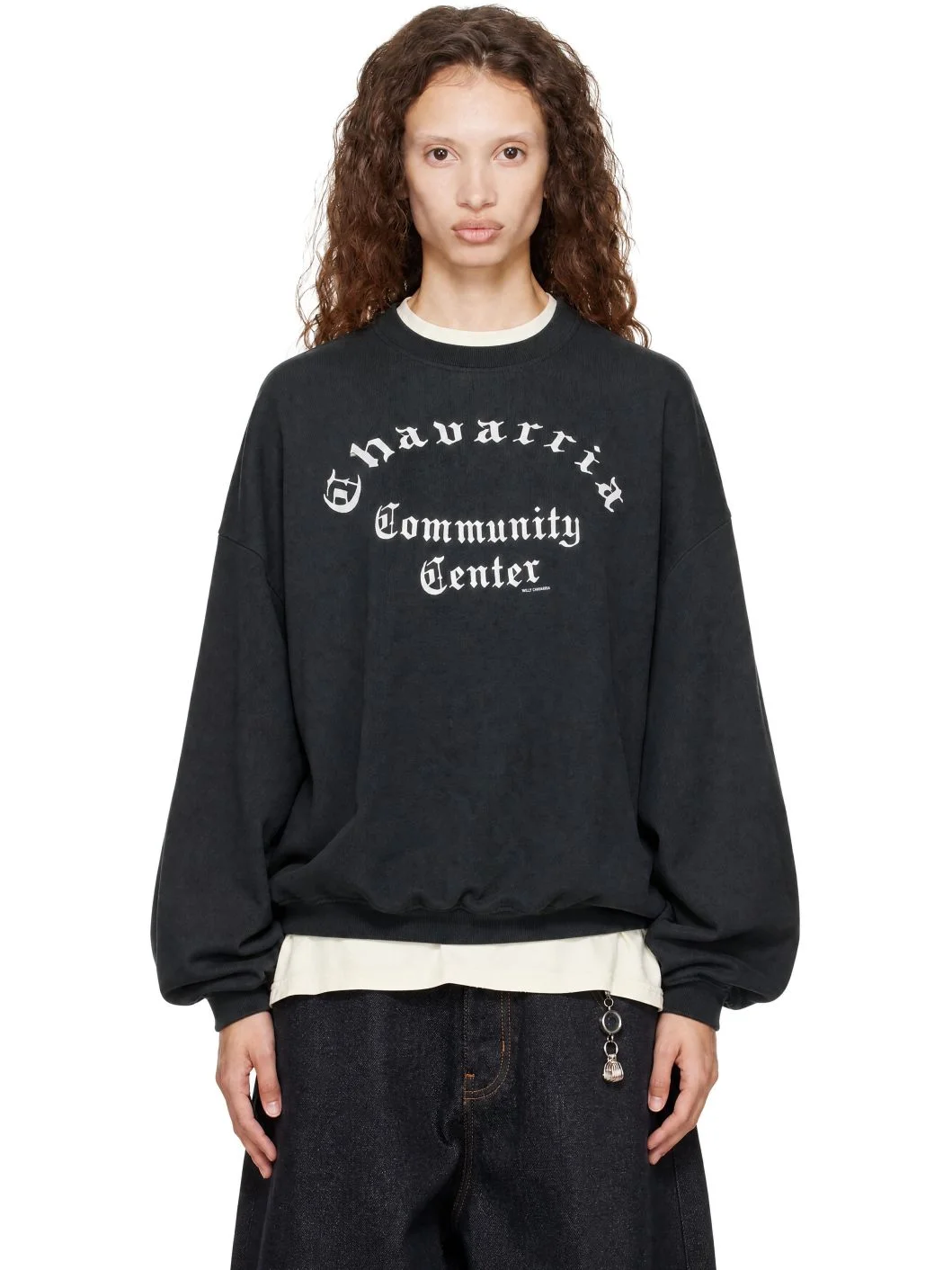 Black 'Community Center' Sweatshirt - 1