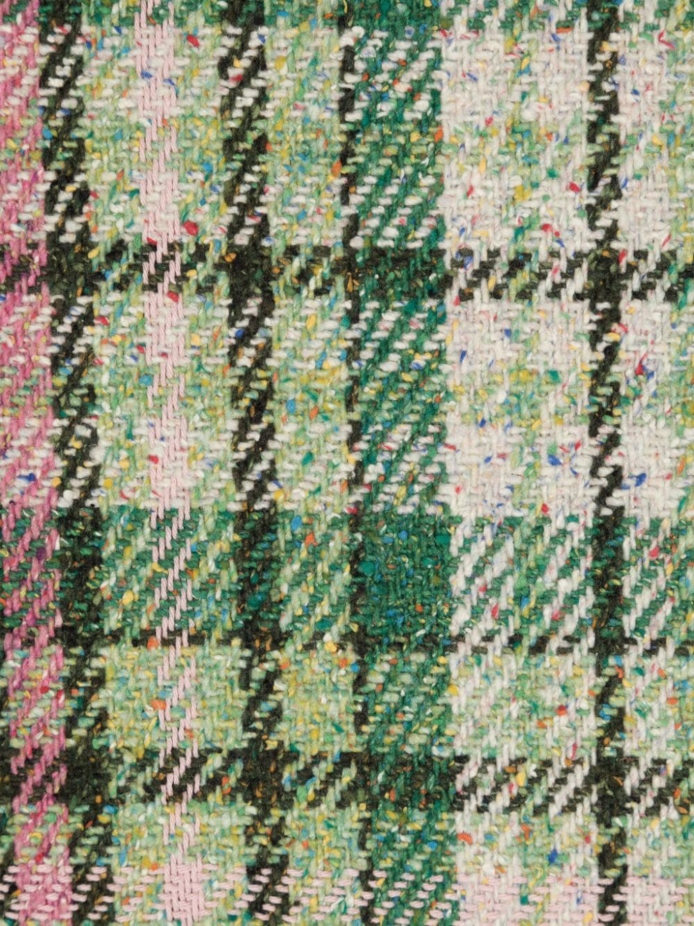 check-print wool scarf - 2