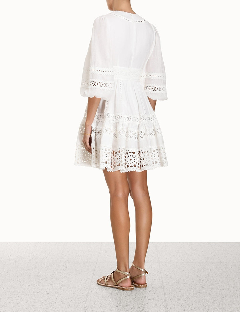 DEVI SPLICED BILLOW MINI DRESS 4