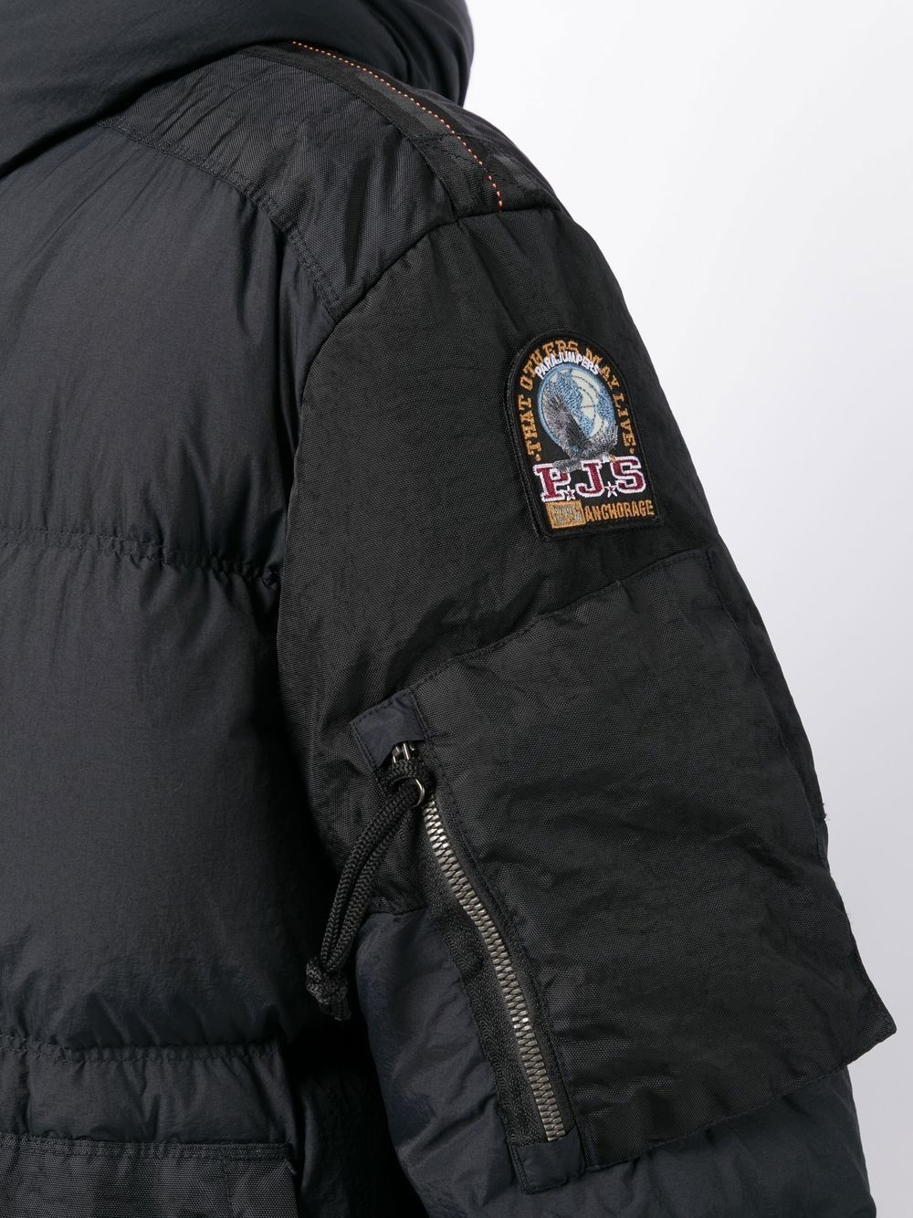 two-tone hooded padded jacket - 5