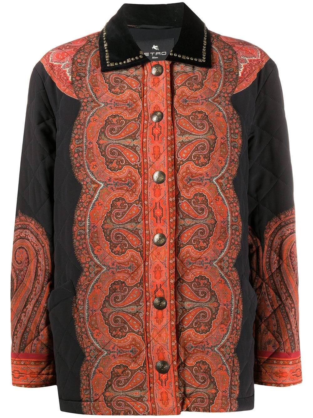 paisley detail jacket - 1