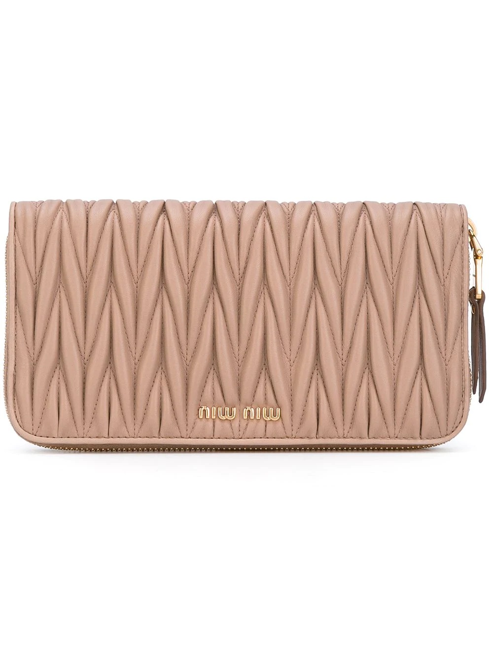 matelassé zip around wallet - 1