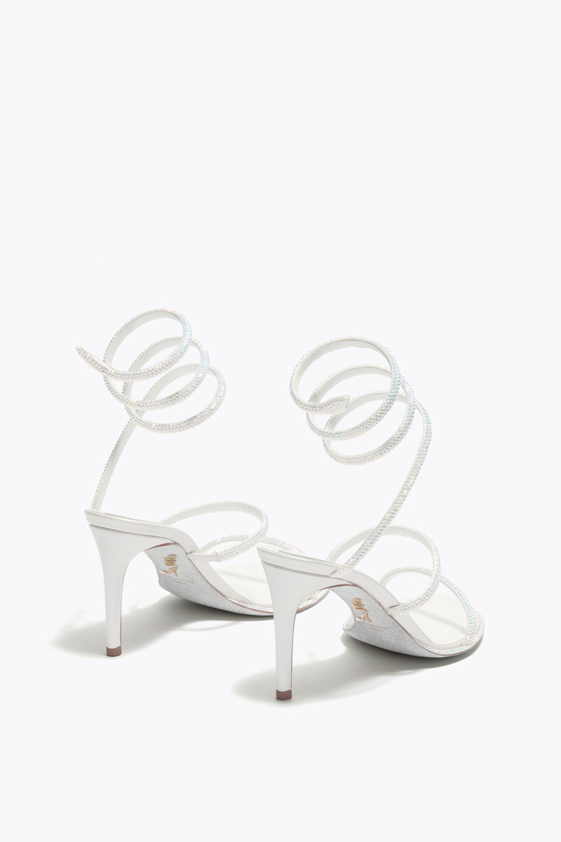 RENE CAOVILLA CLEO WHITE SANDAL 80 outlook