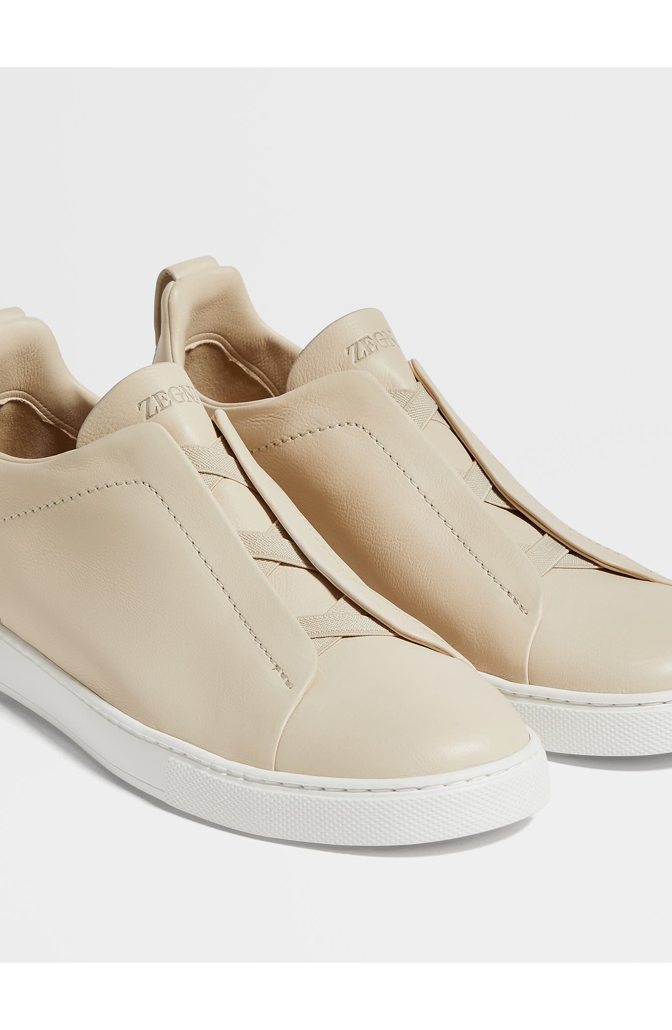 ZEGNA Triple Stitch SECONDSKIN Sneaker in Light Beige at Nordstrom - 5