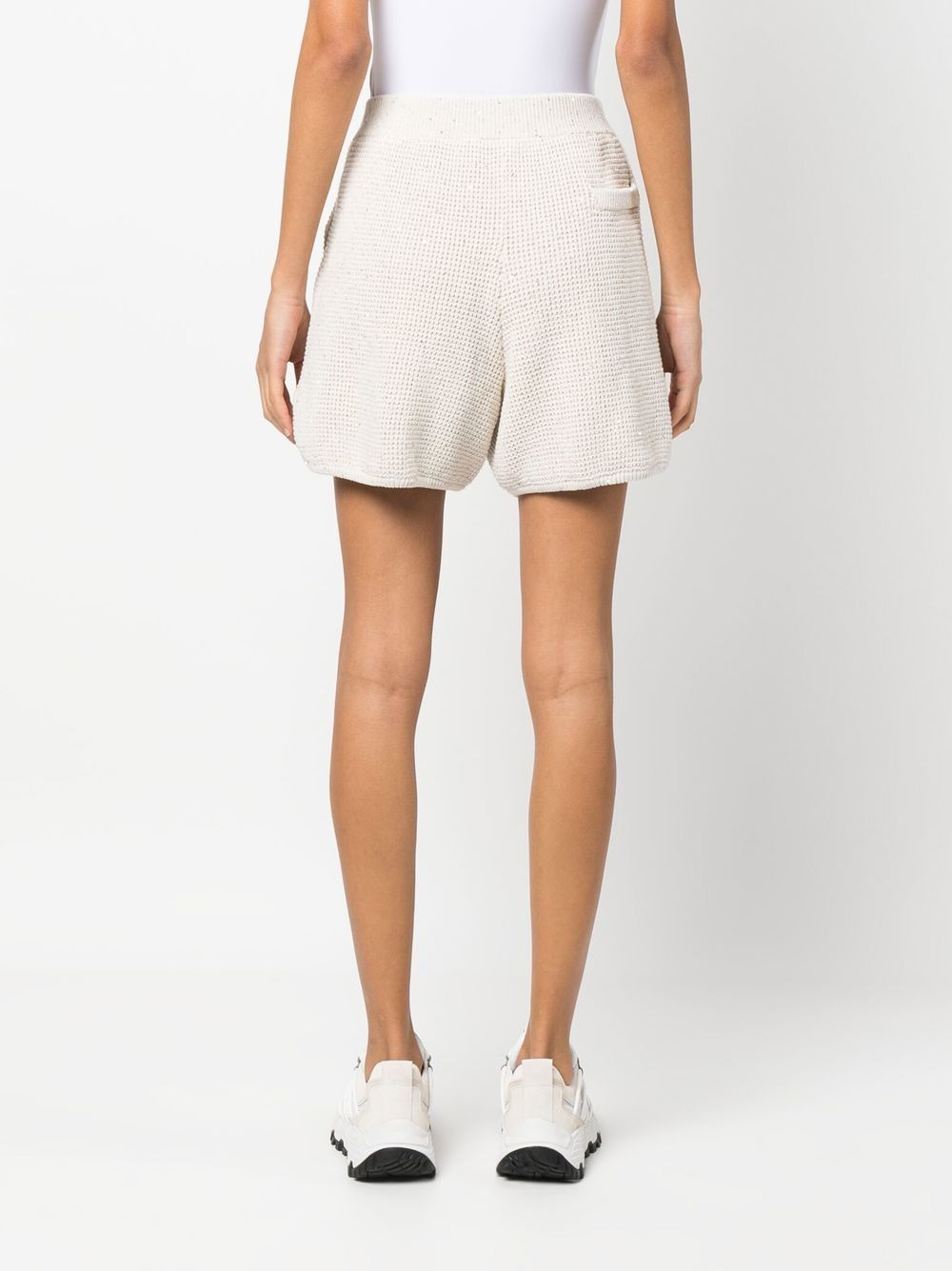 drawstring knitted shorts - 4