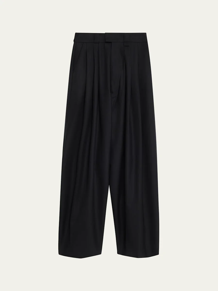 Men's Pleated Wide-Leg Trousers - 1