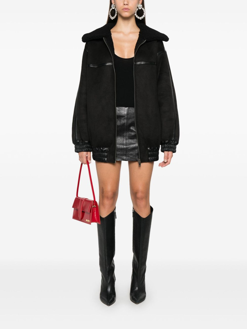 ROTATE faux-leather bomber jacket outlook