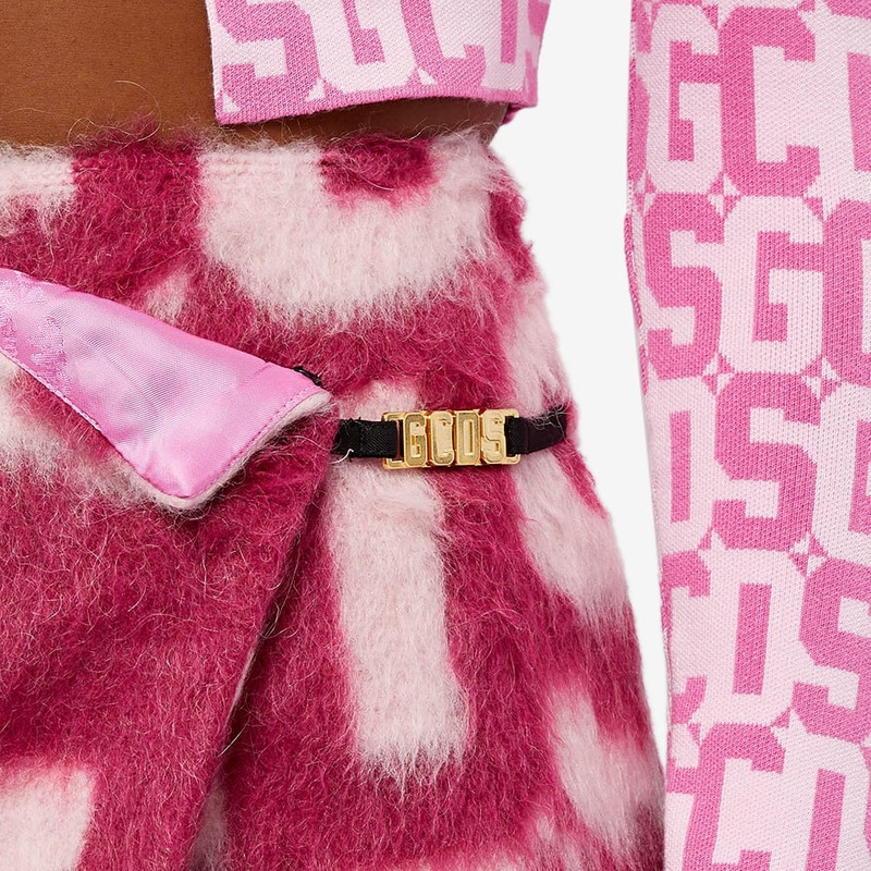 GCDS Monogram Fur Twist Skirt 5
