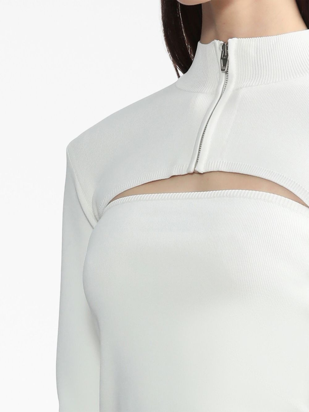 high-neck zipped jumper - 5