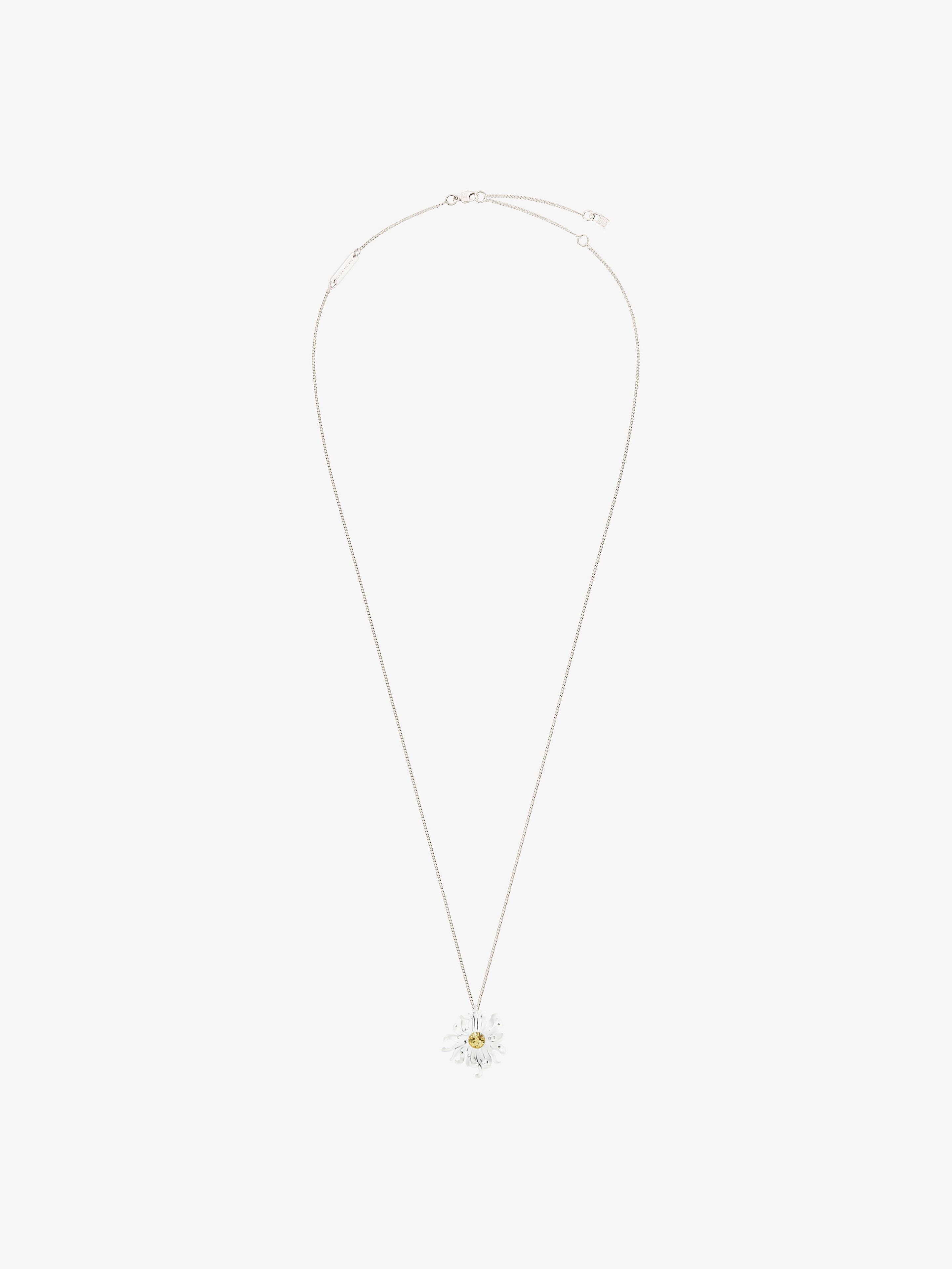 DAISY NECKLACE IN METAL AND ENAMEL WITH CRYSTALS - 1