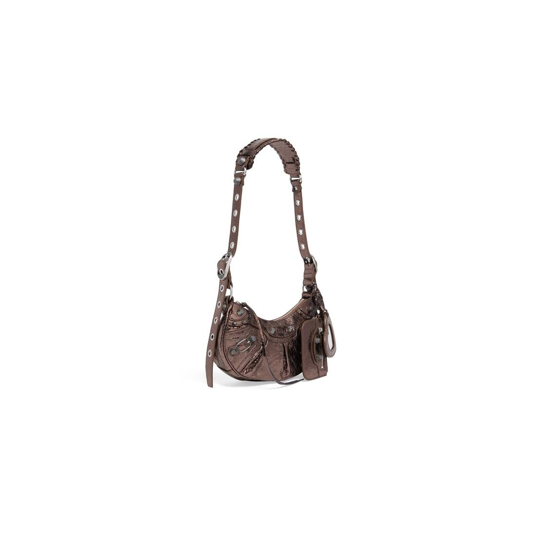Women's Le Cagole Xs Shoulder Bag Metallized in Bronze - 2
