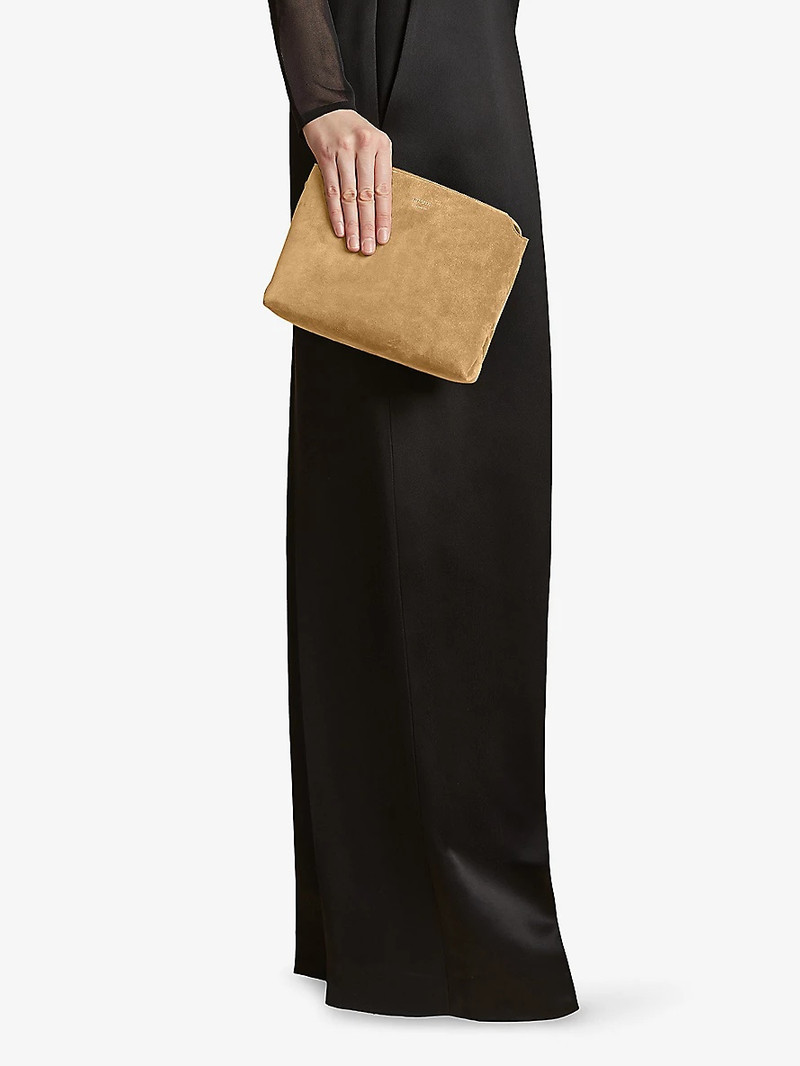 KHAITE Lina Medium Suede Cross-Body Bag outlook