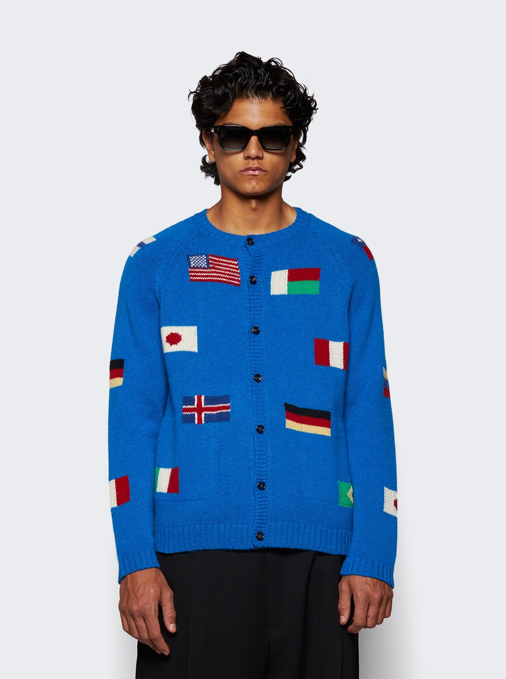 Round The World Cardigan Blue - 3