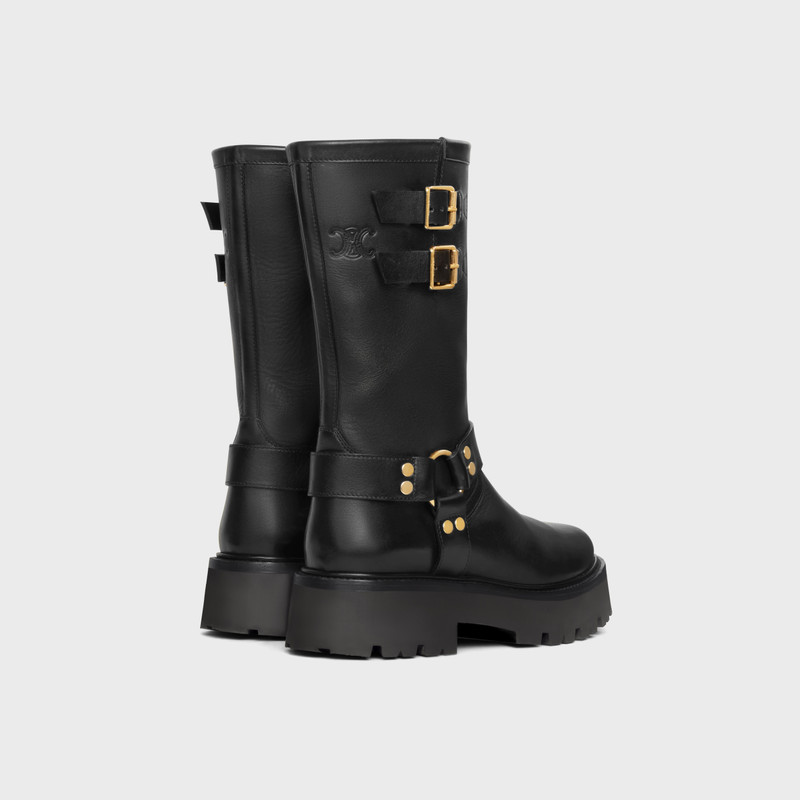 CELINE CELINE BULKY MID BIKER BOOT WITH HARNESS in CALFSKIN - VEGETAL TANNING outlook