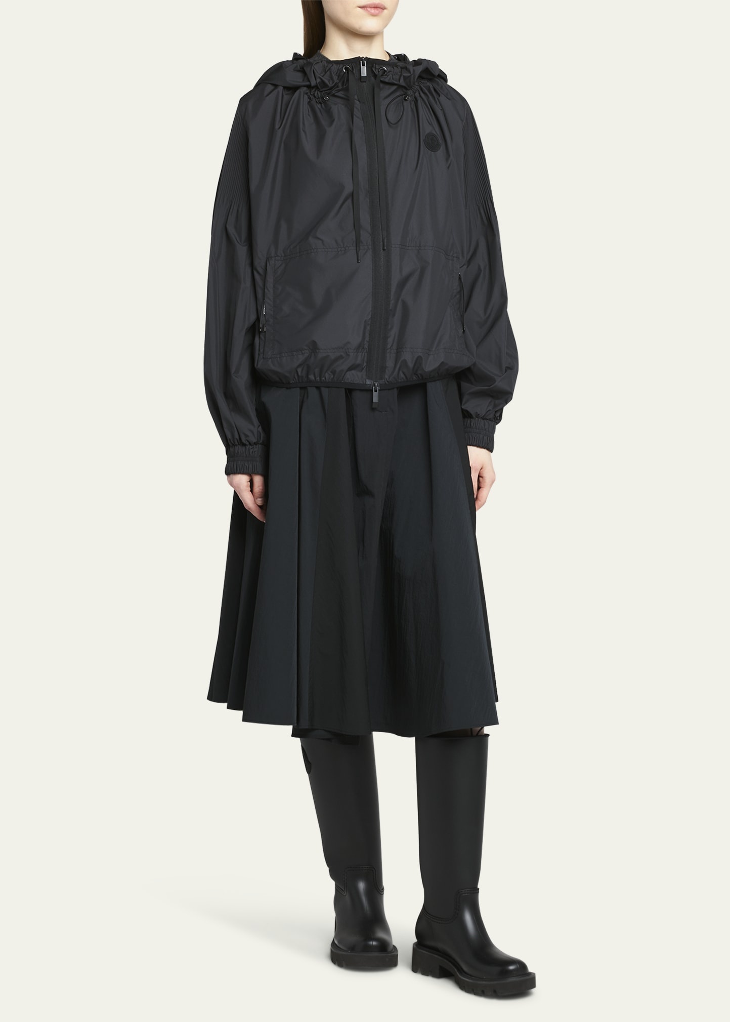 Auxonne Matte Hooded Windbreaker Jacket - 2
