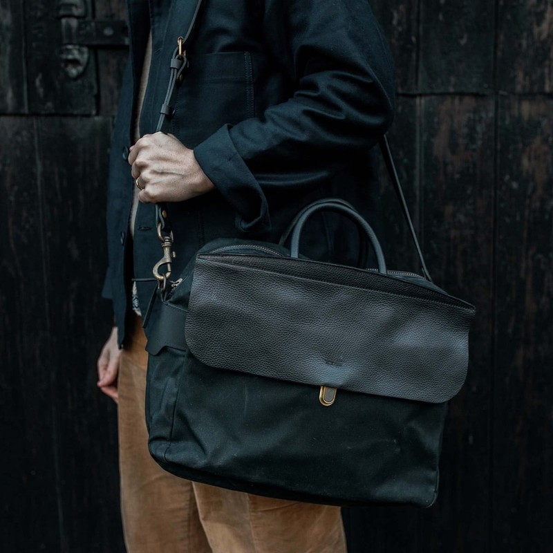 ZEPPO BUSINESS BAG  -  BLACK WAXED 6
