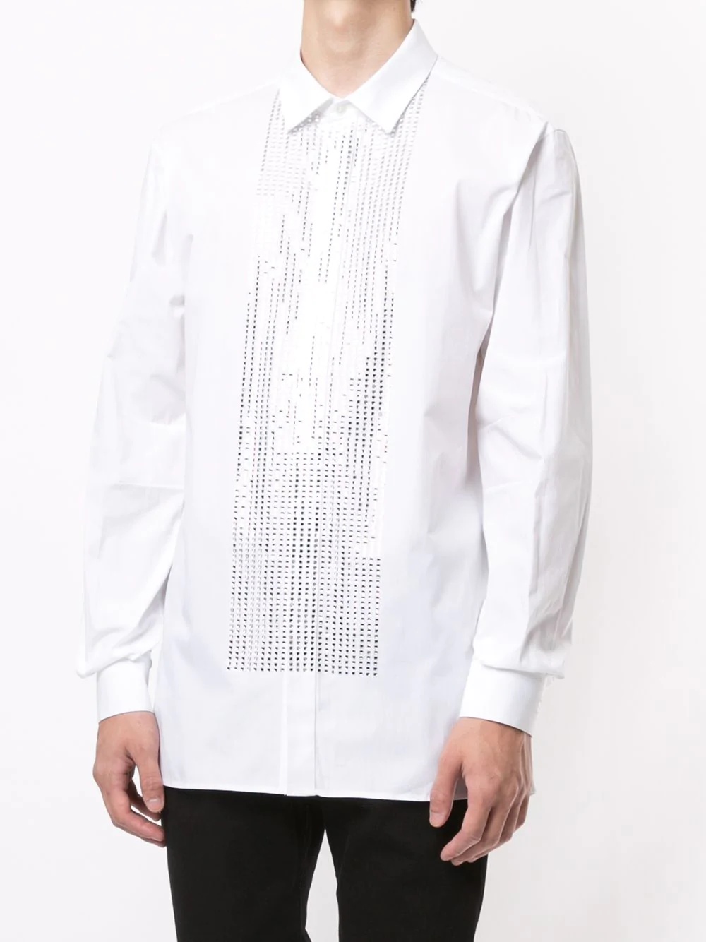 tailored stud plastron shirt - 3