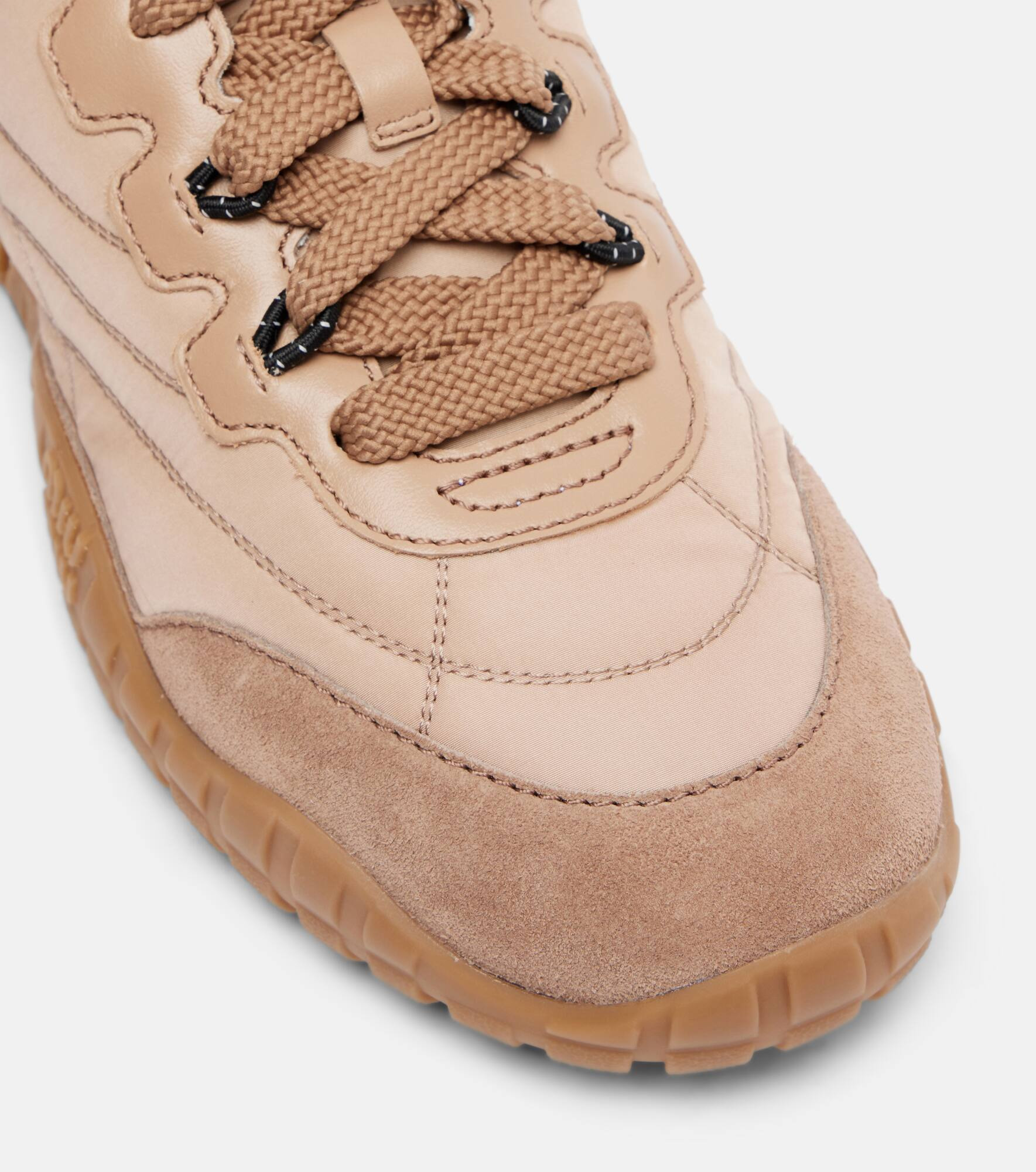 Suede-trimmed sneakers - 5