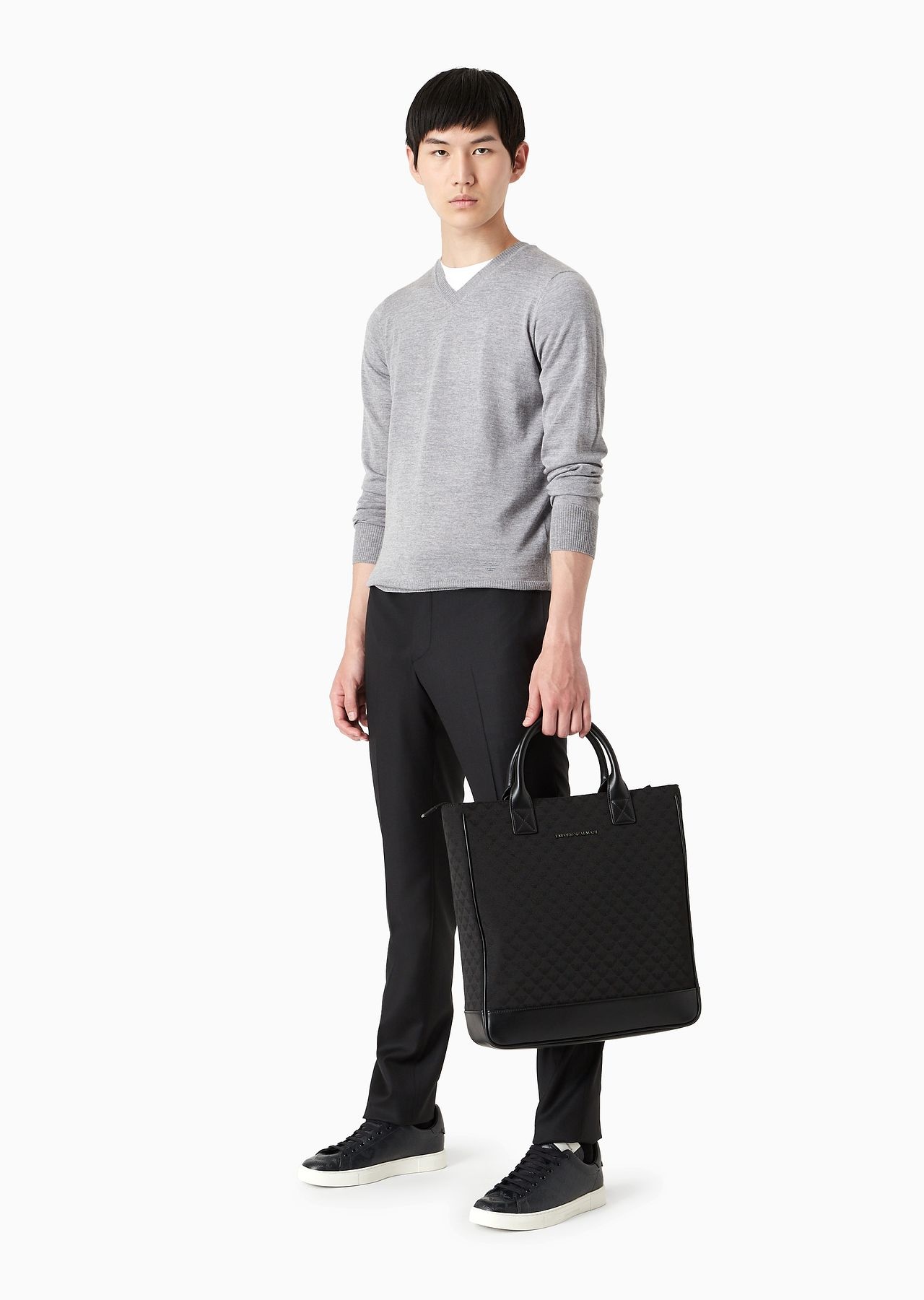 Pure virgin wool V-neck jumper - 7