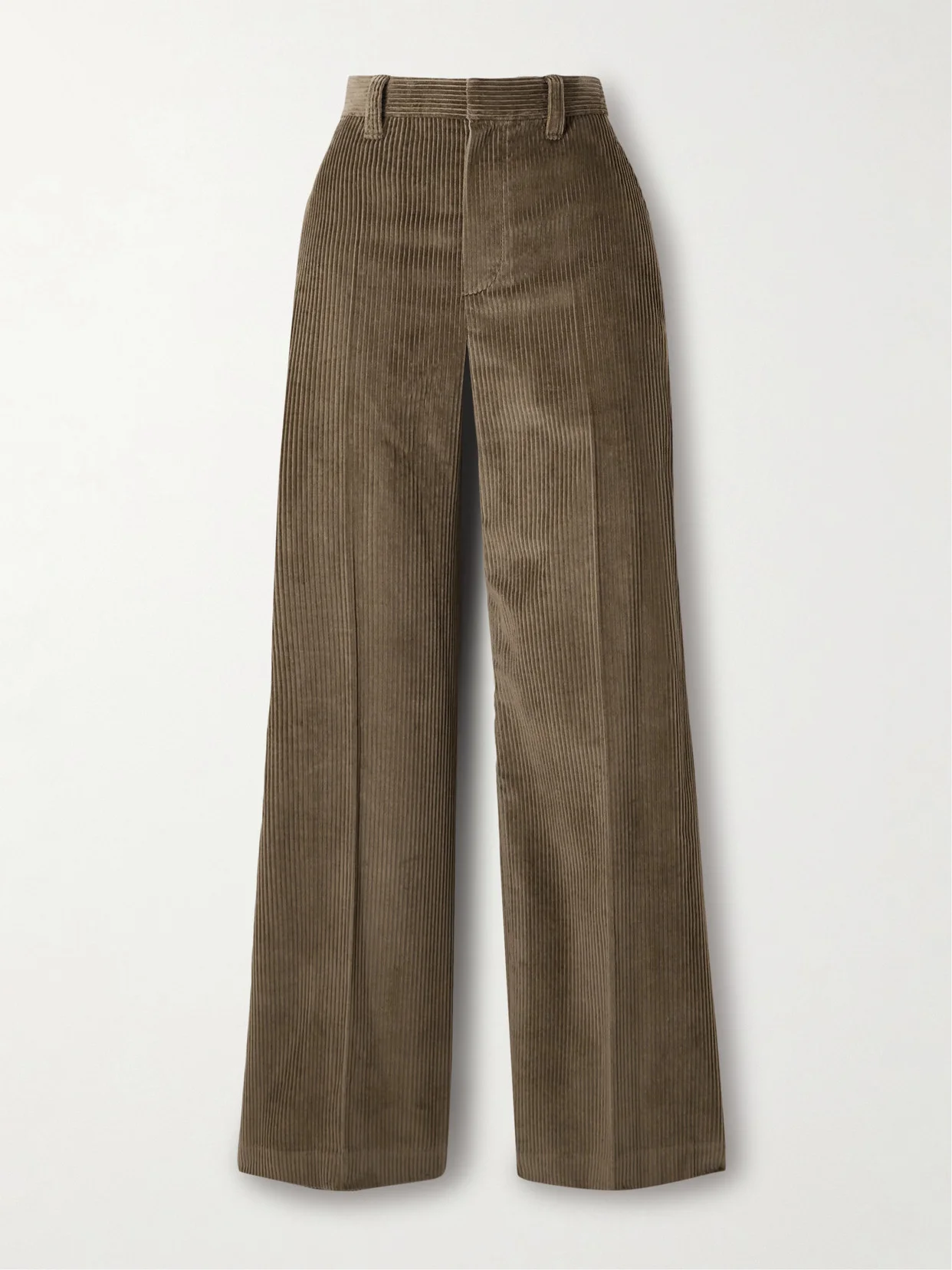 Cotton-corduroy Wide-leg Pants - 1