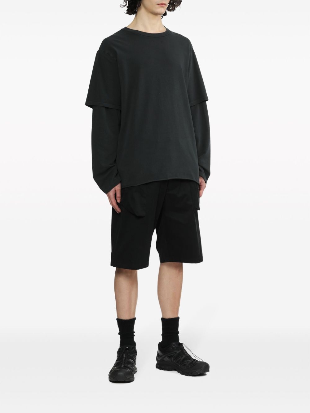 layered cotton T-shirt - 2