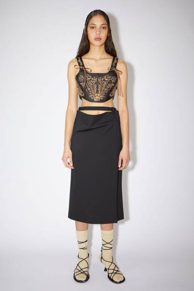 Acne Studios Belted wrap skirt - Black outlook