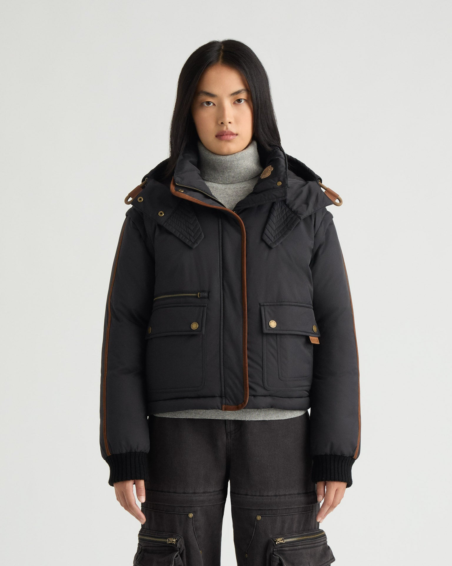 Otarie Cropped 2-In-1 Puffer - 3