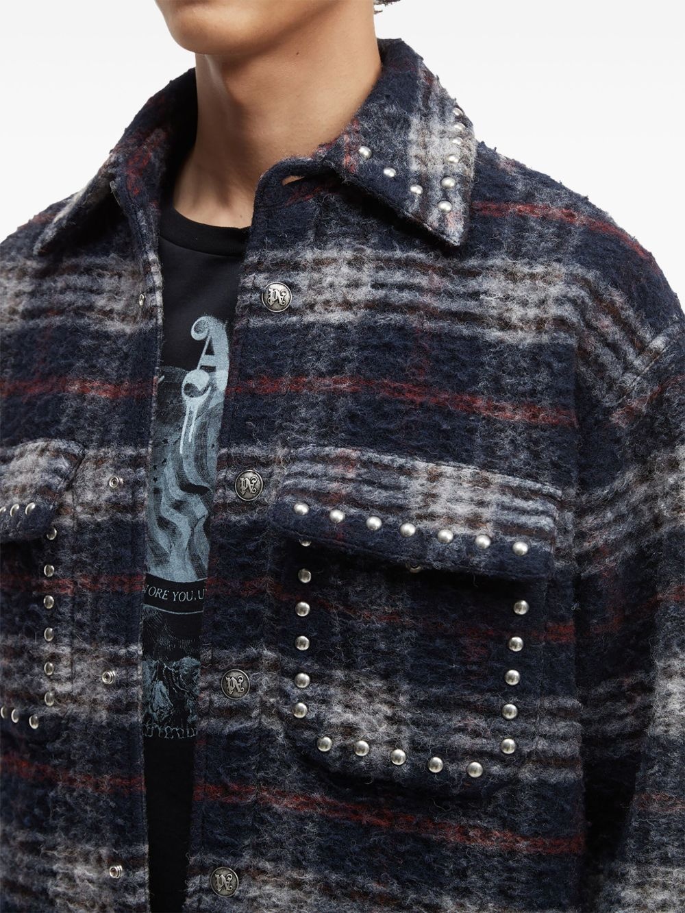 checked shirt jacket - 5