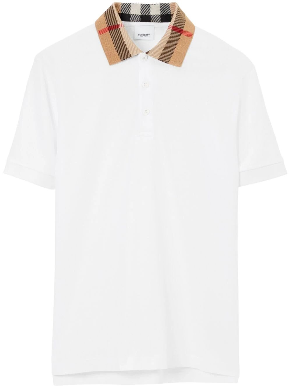 Check collar polo shirt - 1