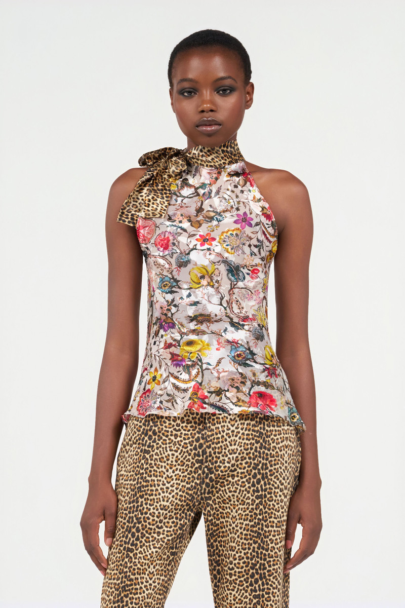 Top with Florentine Flowers print 3