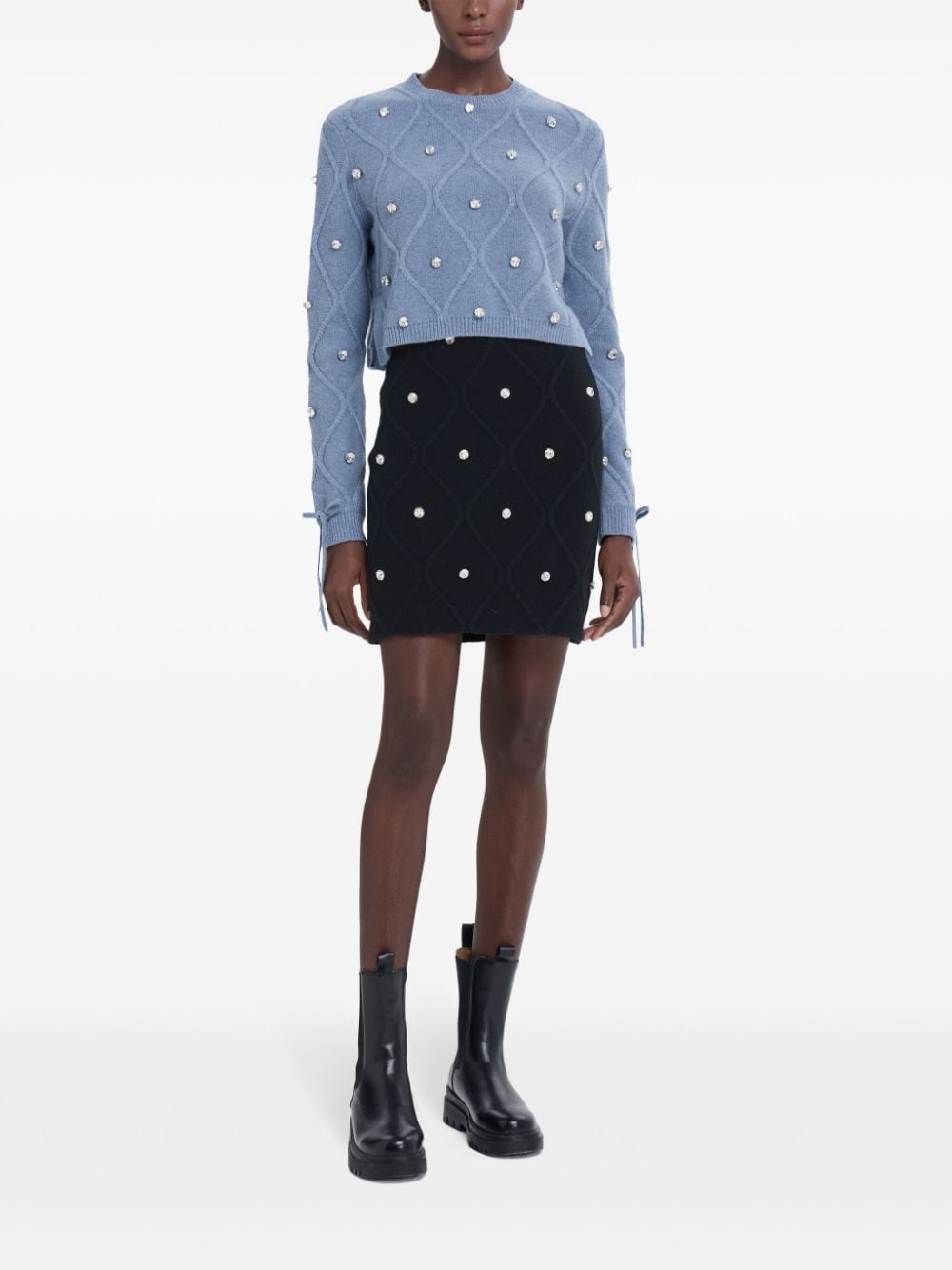 crystal-embellished jumper - 2