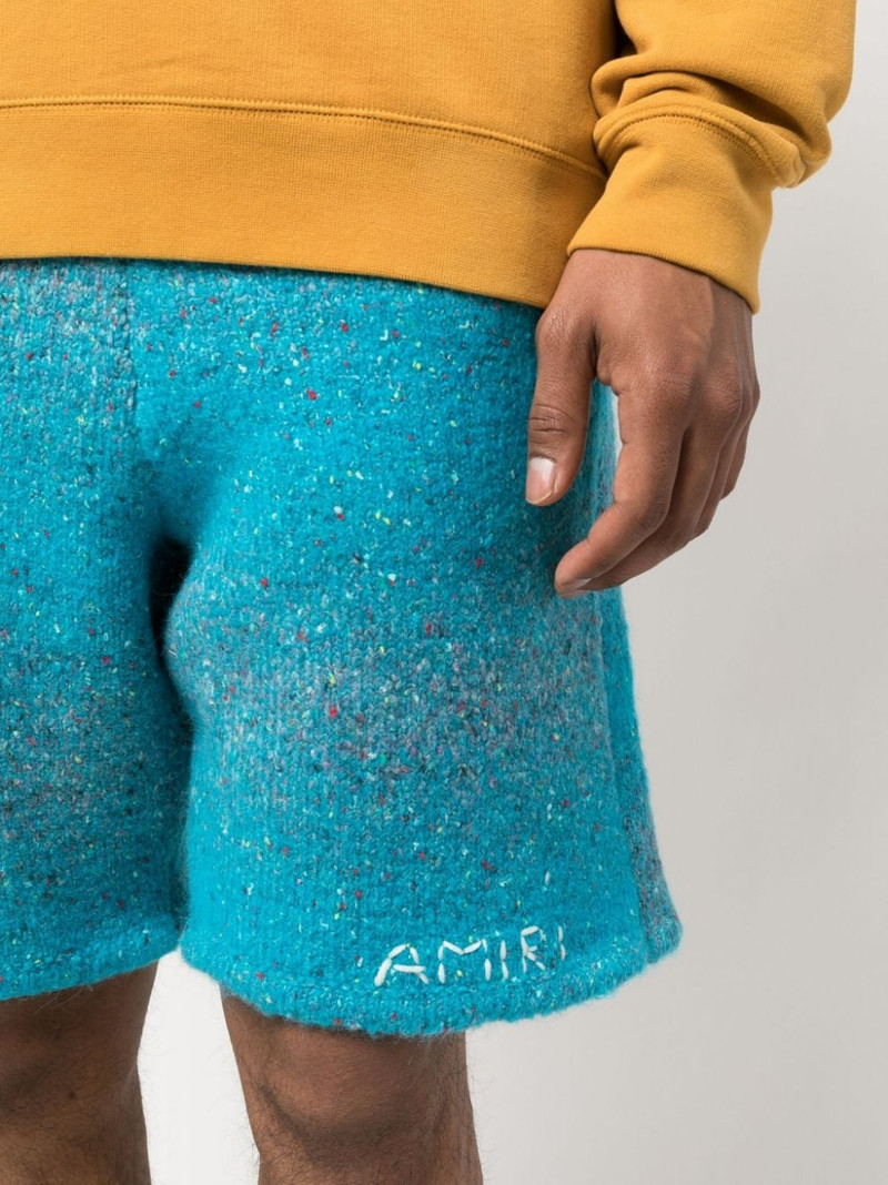 embroidered-logo knitted shorts 5