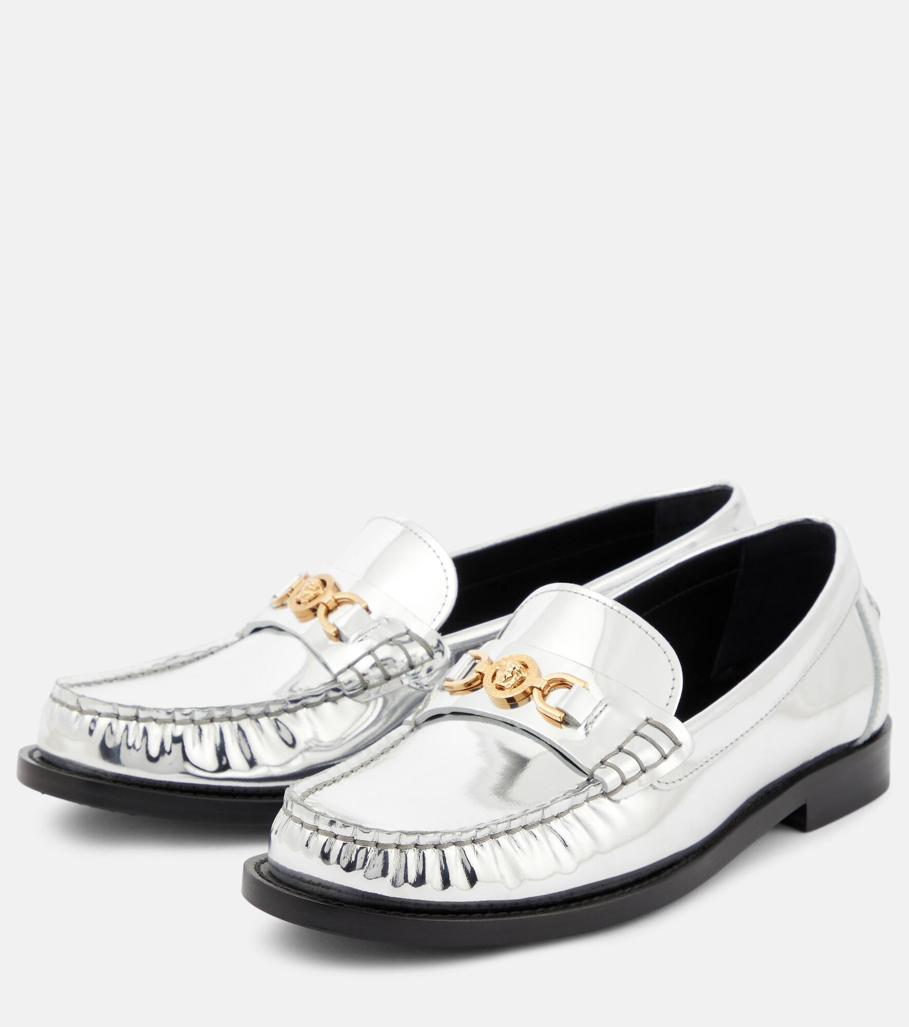 Medusa '95 metallic leather loafers - 5