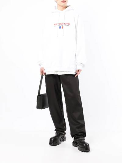 VETEMENTS logo-embroidered hoodie outlook