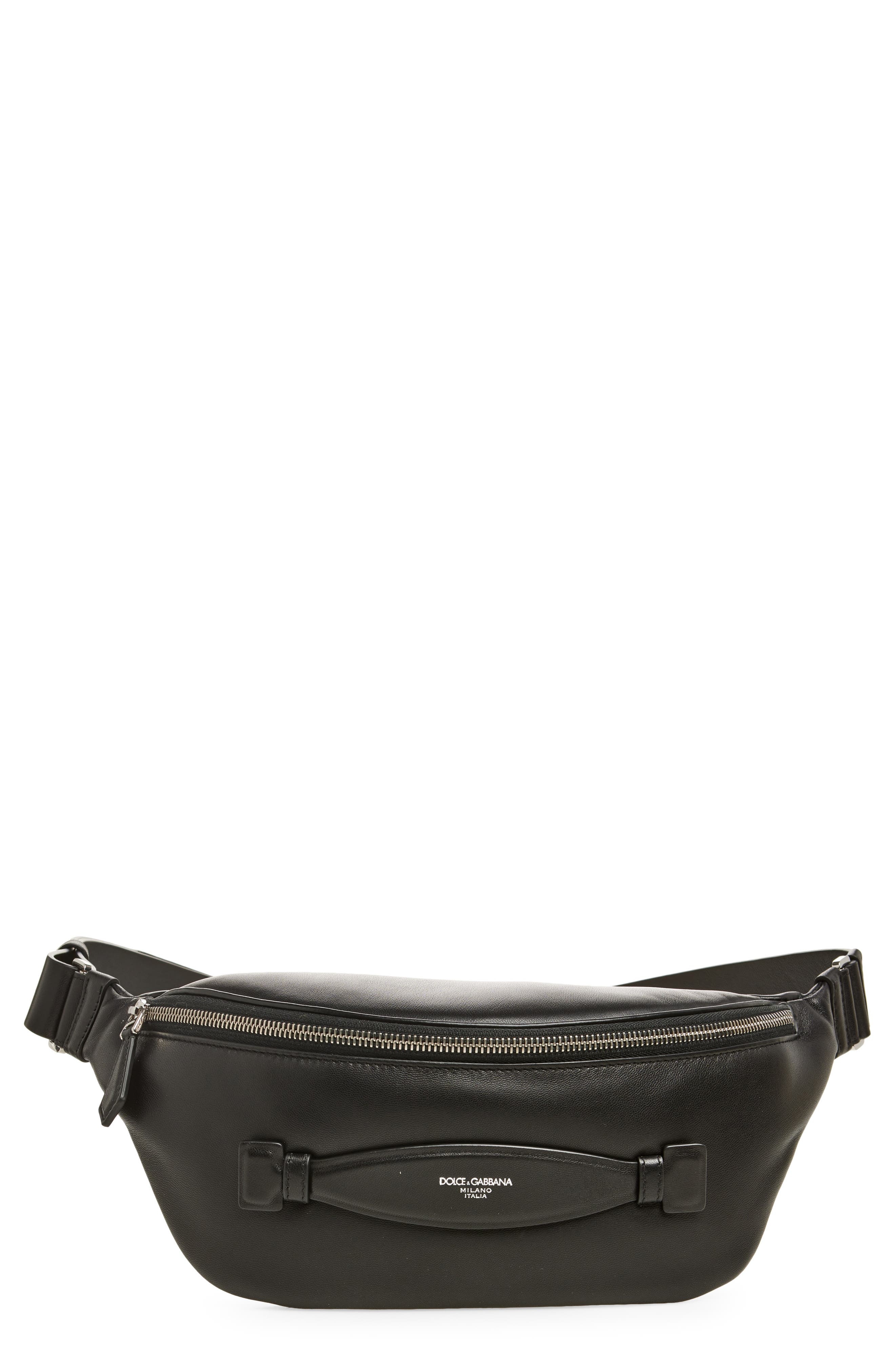 Dolce&Gabbana Leather Belt Bag in 80999 Nero at Nordstrom - 1