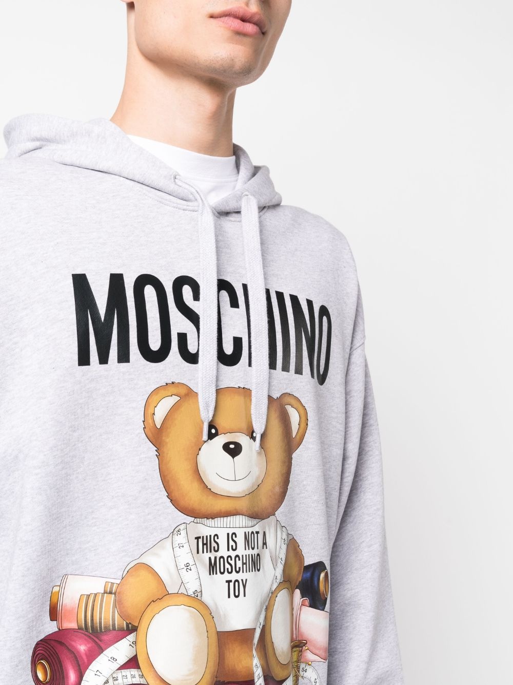 Teddy Bear-print cotton hoodie - 5