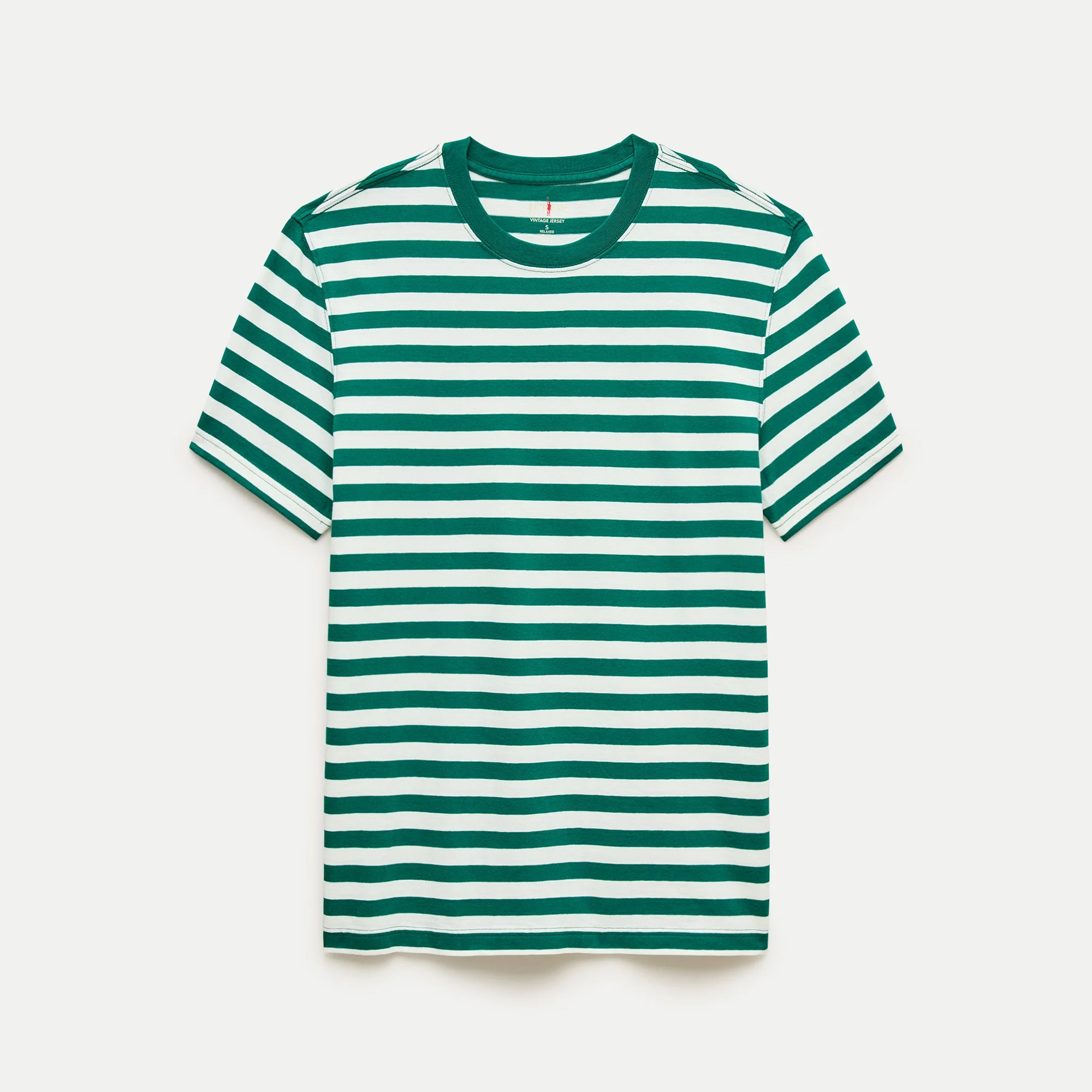 Vintage-wash cotton T-shirt in stripe - 1