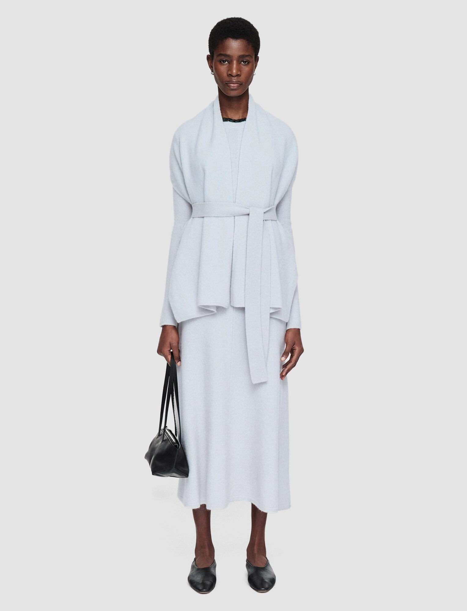 Brushed Cashmere Sleeveless Wrap - 2