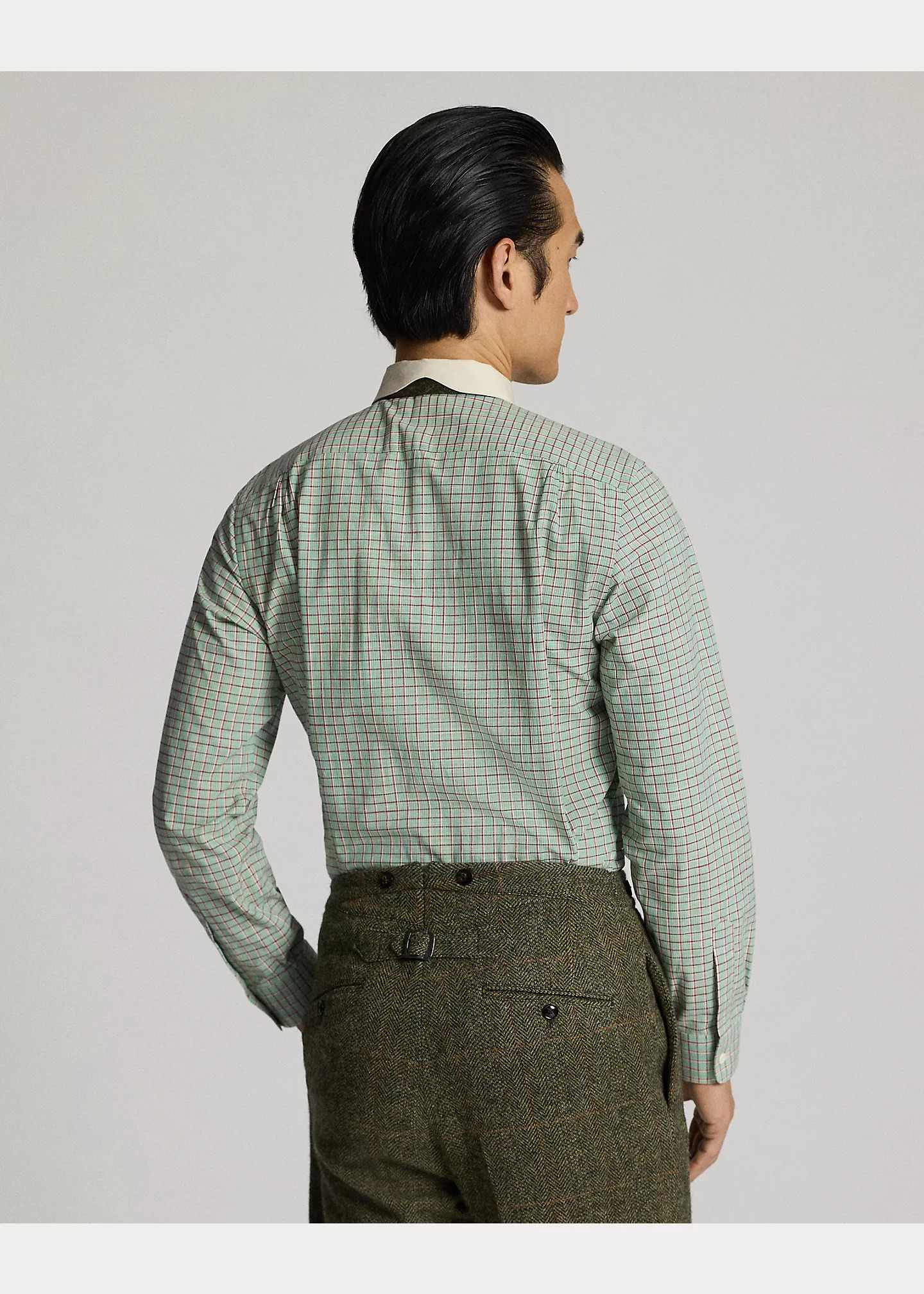 Slim Fit Checked Dobby Shirt - 4